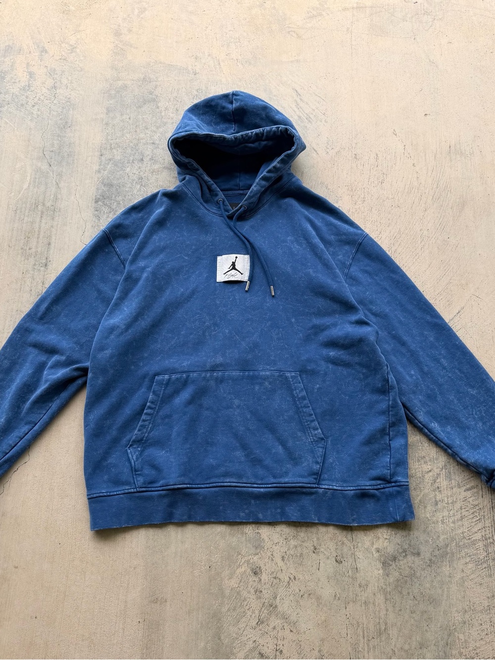 Jordan flight essentials Navy Blue Pullover Hoodie with Jumpman Patch